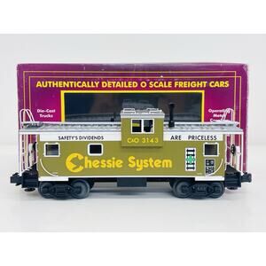 MTH Premier C&O Chessie Extended Vision Illuminated Caboose #3143 20-90012F LN
